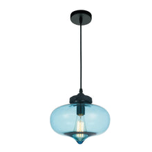 Load image into Gallery viewer, 1 Light Down Mini Pendant with Transparent Blue finish