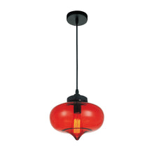 Load image into Gallery viewer, 1 Light Down Mini Pendant with Transparent Red finish