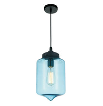 Load image into Gallery viewer, 1 Light Down Mini Pendant with Transparent Blue finish