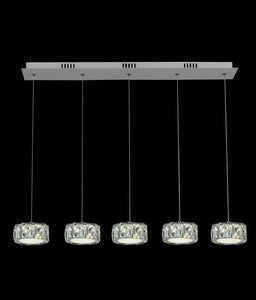 LED Multi Light Pendant with Chrome finish