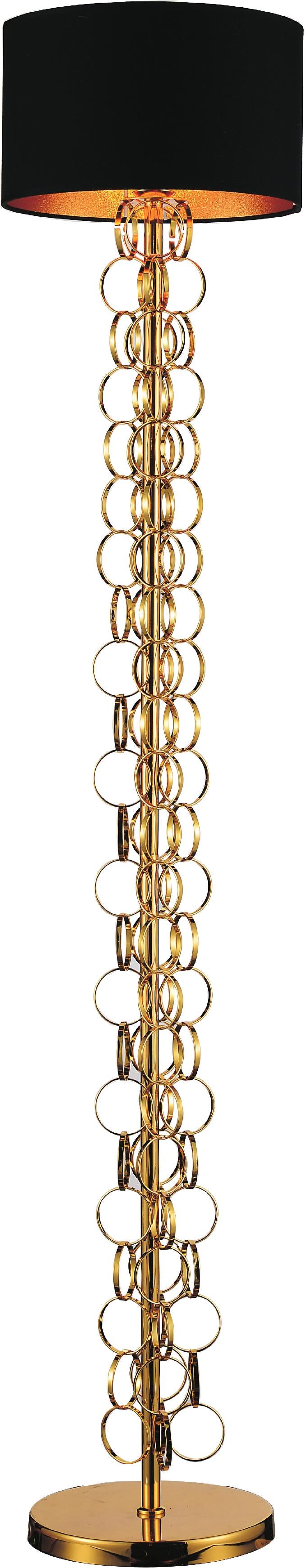 1 Light Floor Lamp with Gold finish