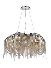 Load image into Gallery viewer, 8 Light Down Chandelier with Chrome finish