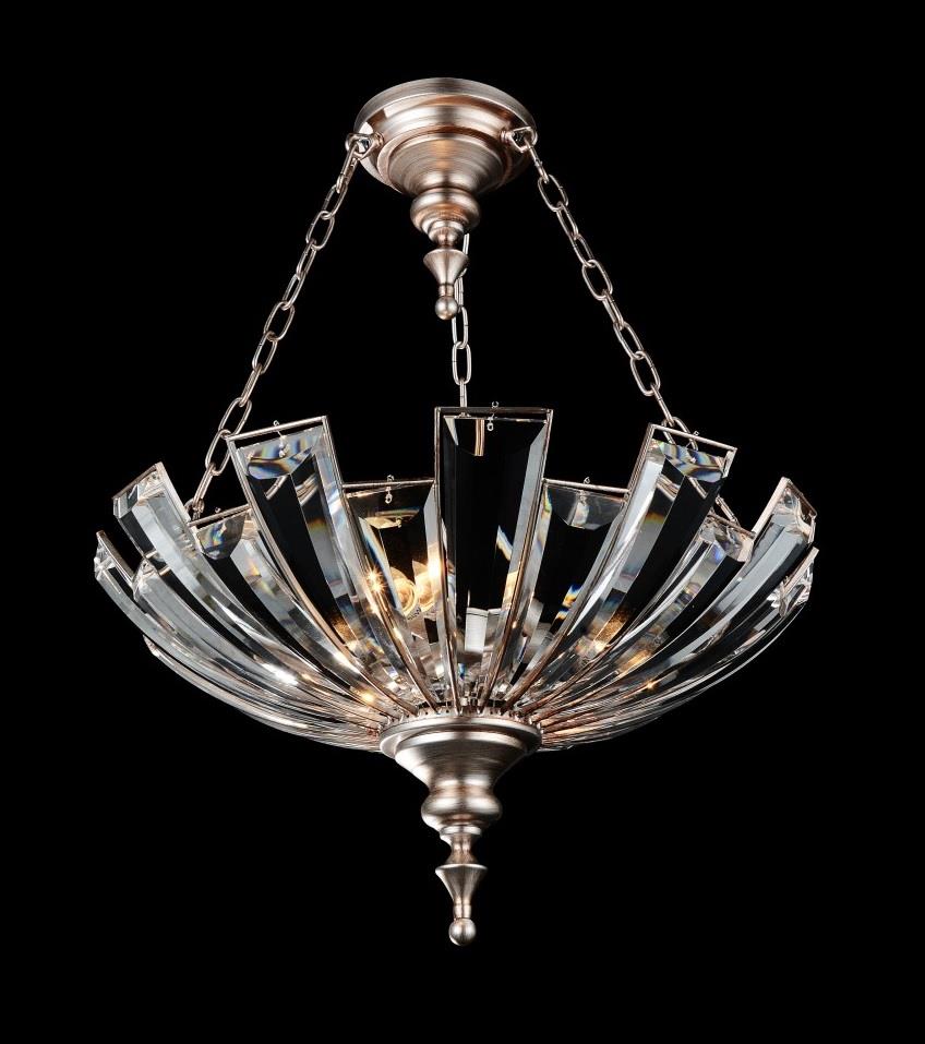3 Light  Chandelier with Antique Forged Silver finish
