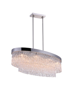 8 Light Island Chandelier with Chrome finish