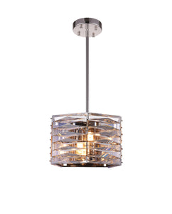3 Light Down Mini Chandelier with Bright Nickel finish