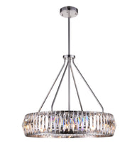 Load image into Gallery viewer, 8 Light Down Chandelier with Bright Nickel finish