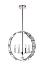 Load image into Gallery viewer, 4 Light Down Chandelier with Bright Nickel finish