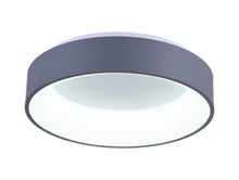Load image into Gallery viewer, LED Drum Shade Flush Mount with Gray &amp; White finish