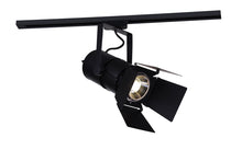Load image into Gallery viewer, LED Outdoor Semi-Flush Mount with Black &amp; Wood finish