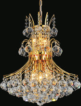 Load image into Gallery viewer, 10 Light Down Chandelier with Gold finish