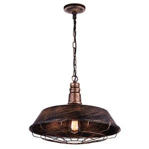 1 Light Down Pendant with Antique Copper finish