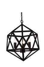 Load image into Gallery viewer, 4 Light Up Pendant with Black finish