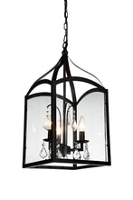 Load image into Gallery viewer, 3 Light Up Chandelier with Black finish