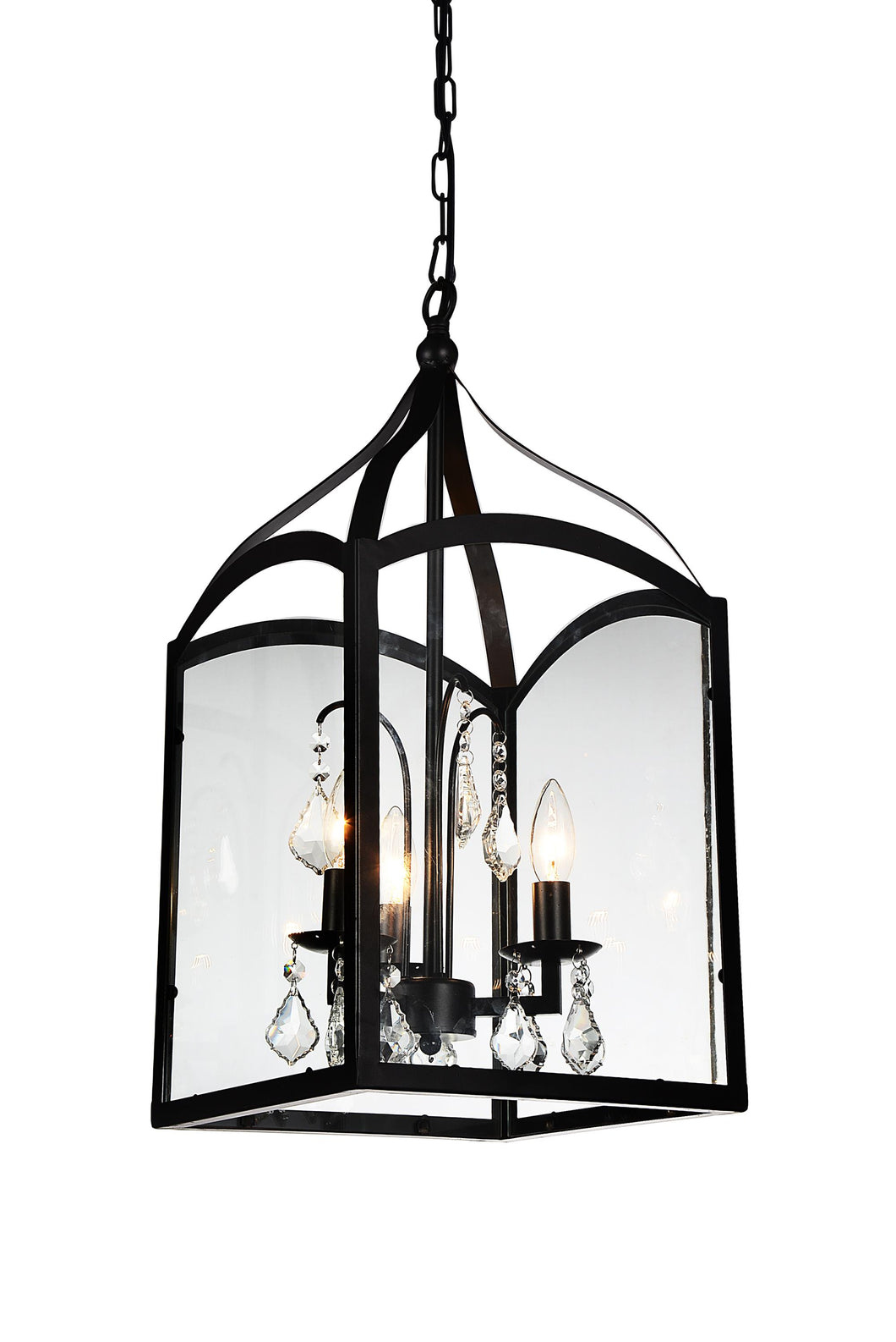 3 Light Up Chandelier with Rubbed Brown finish