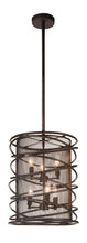 Load image into Gallery viewer, 6 Light Up Chandelier with Brown finish