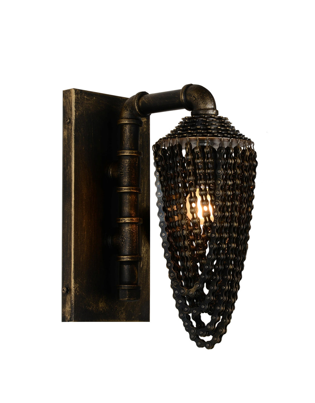 1 Light Wall Sconce with Blackened Bronze finish