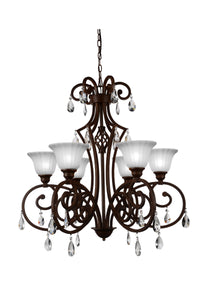 6 Light Candle Chandelier with Dark Bronze finish