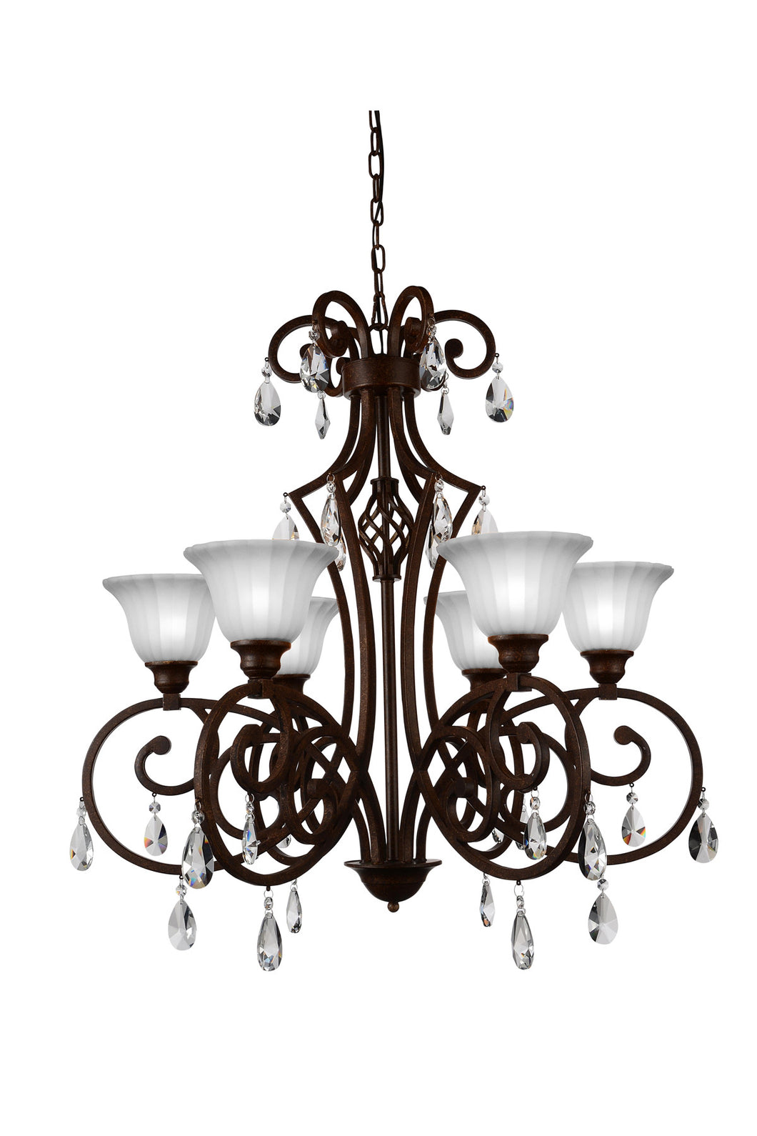 6 Light Candle Chandelier with Dark Bronze finish