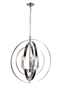 5 Light Up Chandelier with Satin Nickel finish