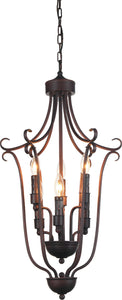 6 Light Up Chandelier with Oil Rubbed Brown finish