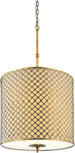 Load image into Gallery viewer, 4 Light Drum Shade Chandelier with French Gold finish