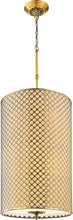 Load image into Gallery viewer, 8 Light Drum Shade Chandelier with French Gold finish