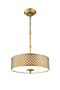 5 Light Drum Shade Chandelier with French Gold finish