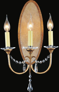 3 Light Wall Sconce with Oxidized Bronze finish