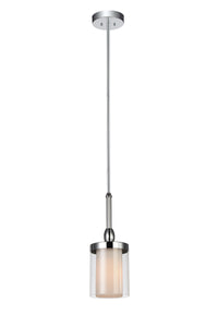 1 Light Candle Mini Chandelier with Chrome finish
