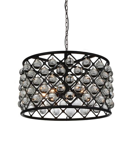 5 Light  Chandelier with Black finish