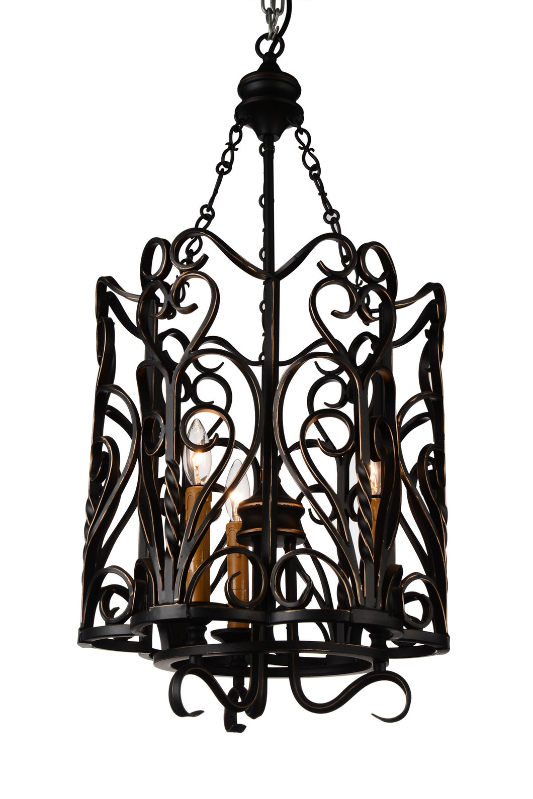 3 Light Up Chandelier with Autumn Bronze finish