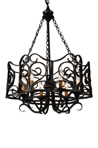 6 Light Up Chandelier with Autumn Bronze finish