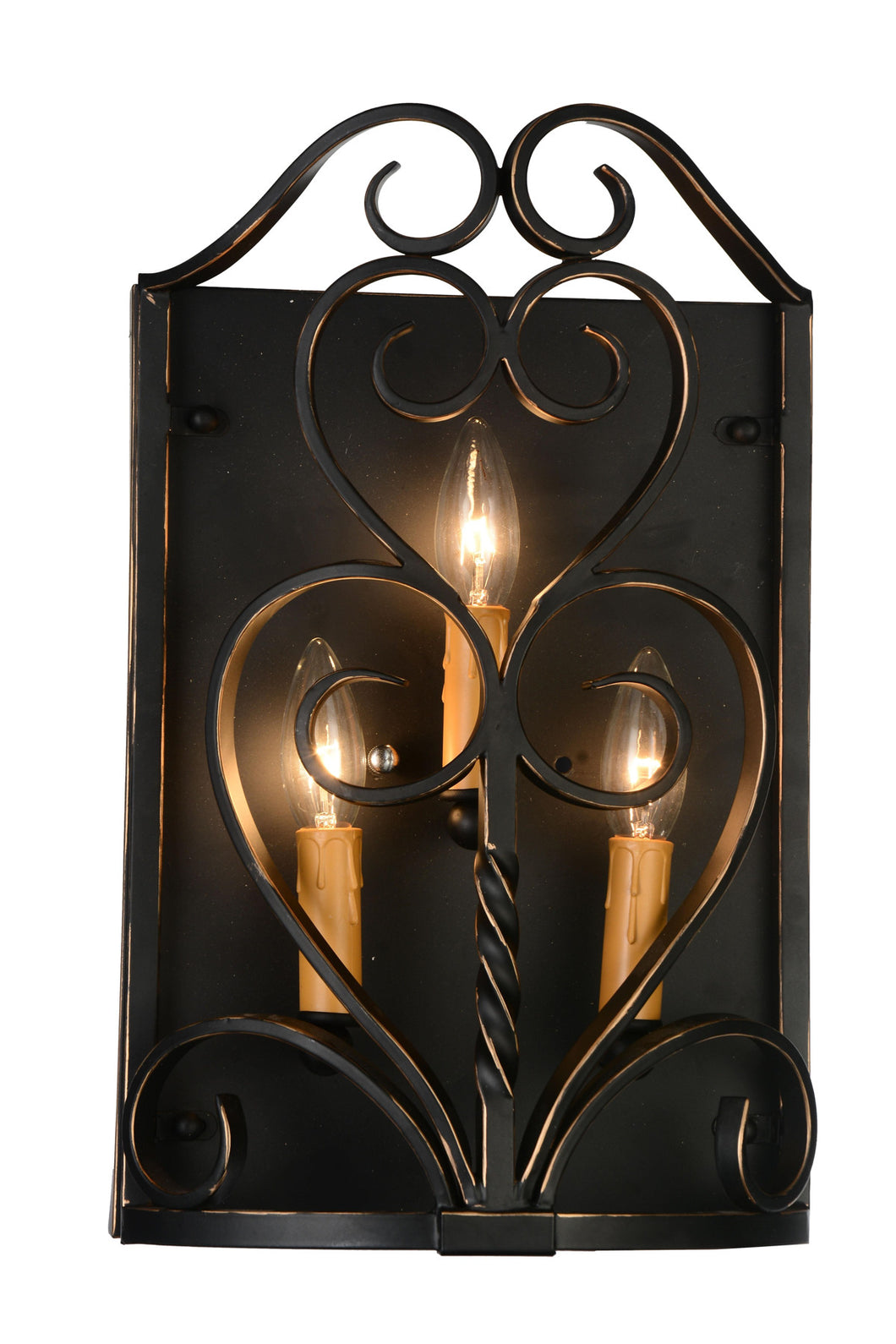 3 Light Wall Sconce with Autumn Bronze finish