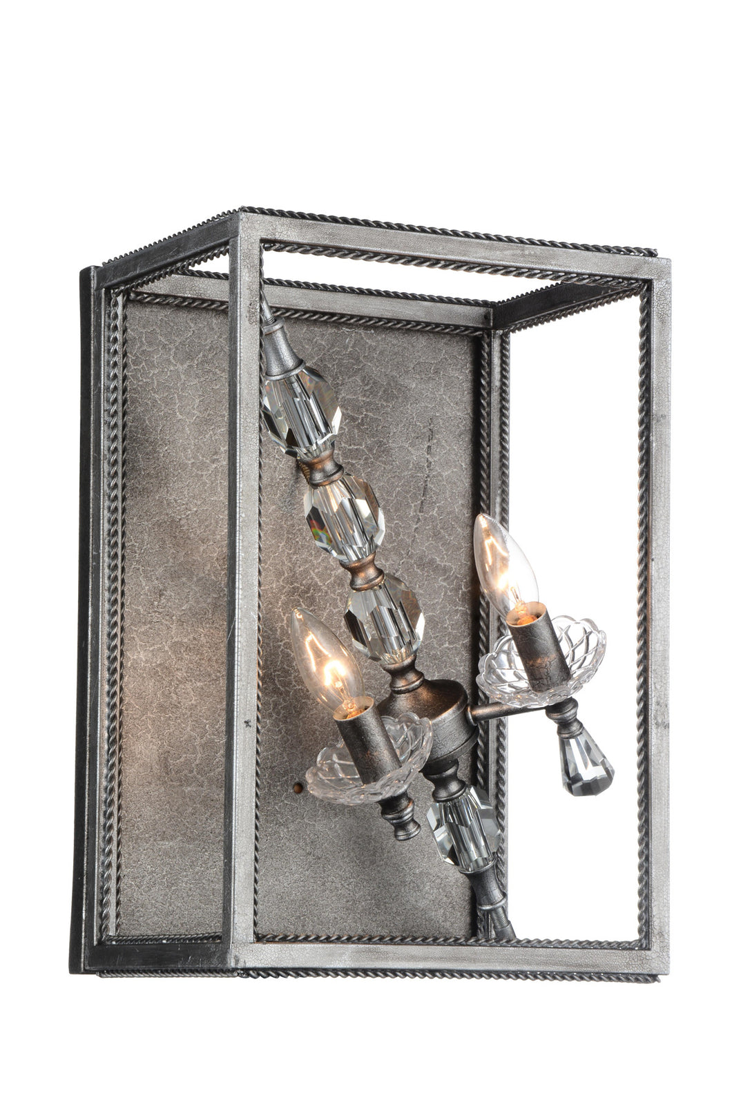 2 Light Wall Sconce with Luxor Silver finish