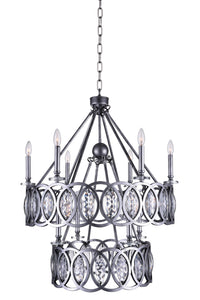 10 Light Candle Chandelier with Gun Metal finish