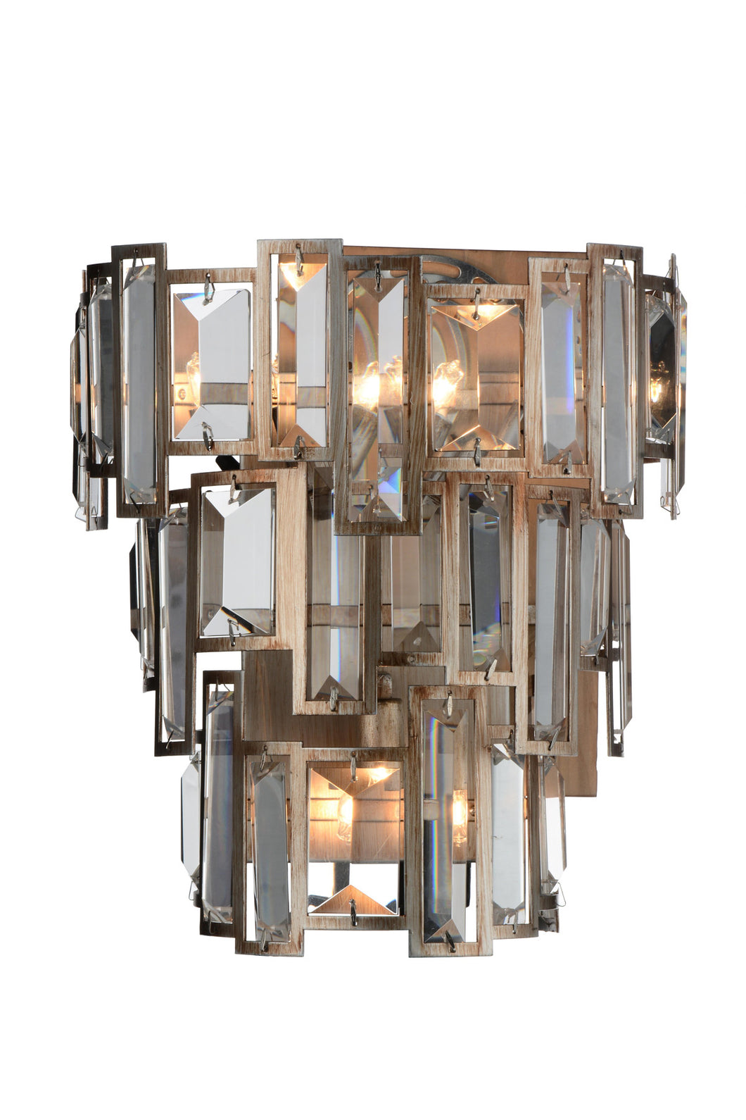 3 Light Wall Sconce with Champagne finish