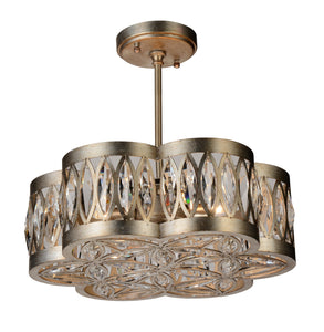 6 Light  Chandelier with Champagne finish