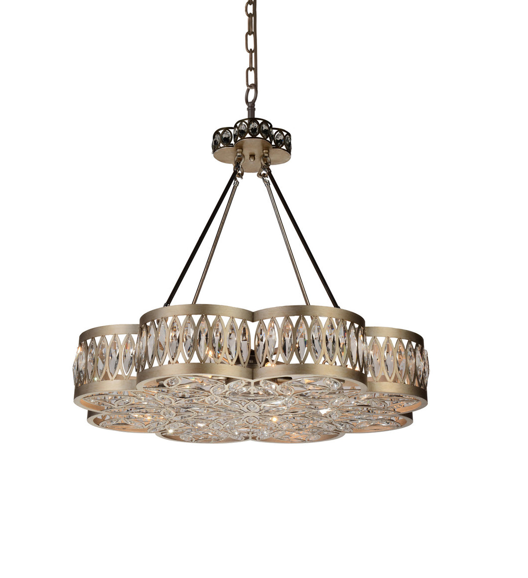 8 Light  Chandelier with Champagne finish