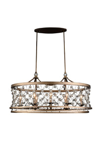8 Light Up Chandelier with Speckled Bronze finish