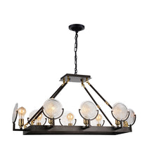 Load image into Gallery viewer, 8 Light Up Chandelier with Brown finish