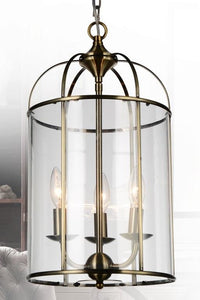 3 Light Up Chandelier with Antique Bronze finish