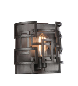 1 Light Wall Sconce with Brown finish