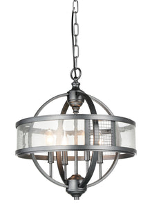 4 Light Up Chandelier with Gray finish
