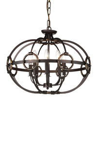 8 Light Up Chandelier with Brushed Golden Brown finish