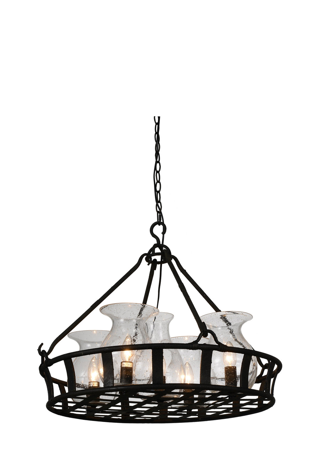 5 Light Up Chandelier with Antique Black finish