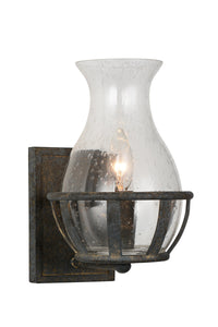 1 Light Wall Sconce with Antique Black finish