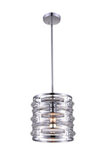 Load image into Gallery viewer, 1 Light Drum Shade Mini Chandelier with Chrome finish
