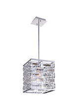 Load image into Gallery viewer, 1 Light Drum Shade Mini Chandelier with Chrome finish