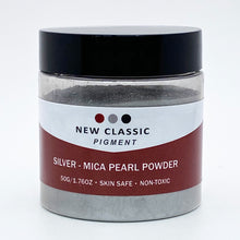 Load image into Gallery viewer, Silver Metallic Mica Powder for Epoxy Resin 50 Grams