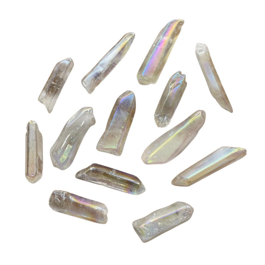 Iridescent Quartz Crystal Point - 100 Grams